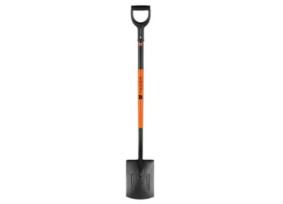 Lige spade på metalhåndtag, (længde 1250 mm), Teger