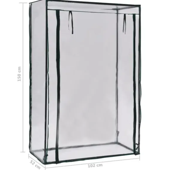 Lille drivhus til planter - Beskytter mod vind og vejr | Størrelse: 102x52x150 cm