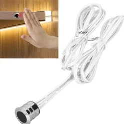 Ljussensoromkopplare Aluminiumlegering LED Handsopningsbrytare Garderob hängande skåp Infraröd Handsopningssensorbrytare