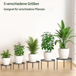 Lollanda Blomsterstativ, plantestativ, urtepotteskjuler, blomsterstøtte, til have og altan, 5-delt sæt
