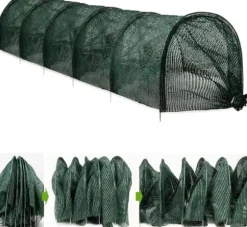 Lollanda Drivhustunnel, Plantegitter / Plantestøtte, 300x45 cm - 2-i-1, Grøntsager, Have