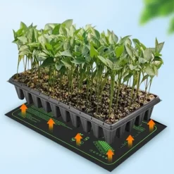 Lollanda frøspiringsvarmemåtte, frøplantevarmemåtte 25x52cm, IP67 vandtæt, planteformering, til planter og hydroponics
