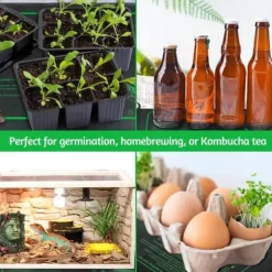 Lollanda frøspiringsvarmemåtte, frøplantevarmemåtte 25x52cm, IP67 vandtæt, planteformering, til planter og hydroponics