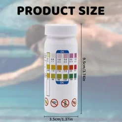 Lollanda 50-Pack 3-i-1 poolteststrimler og spa-teststrimler - pH, vandtester, alkalinitet, frit klor