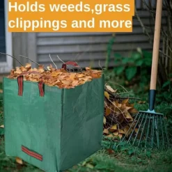 Lollanda 2-pak havetasker 270L – Stående havetasker med håndtag 65x65x65 cm, til blade, græs, brænde og haveaffald