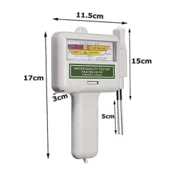 Lollanda PC-101 pH/klortester, vandtester, digital pH-måler til vand – bærbar, baggrundsbelysning, stor skærm