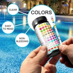 Lollanda Pool & Spa Test Strips 50-pak – 14-i-1 vandtester til pH, klor, cyanursyre, hårdhed m.m.