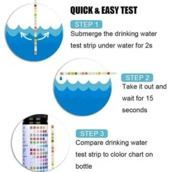 Lollanda Pool & Spa Test Strips 50-pak – 14-i-1 vandtester til pH, klor, cyanursyre, hårdhed m.m.