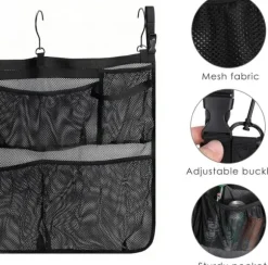 Lollanda Poolopbevaring, Opbevaring til pool 61x51cm til legetøj – Netpose med ophængskrog, til pool, strandfester, camping og strandfester