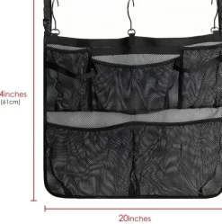 Lollanda Poolopbevaring, Opbevaring til pool 61x51cm til legetøj – Netpose med ophængskrog, til pool, strandfester, camping og strandfester