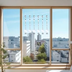 Lollanda Reflekterende Fugleskræmsler 10 stk, Spiralformet Reflekterende Fugleskræmsel – Vindafvisende, Beskyttelse, Sølv, 30 cm
