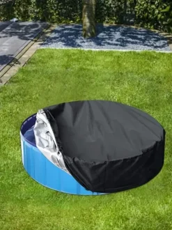 Lollanda Round Pool Cover til børn – Dæksel til pool, Dæksel til sandkasse og legetøj, Solskærm og Dæksel til hundebassin, 162x30cm