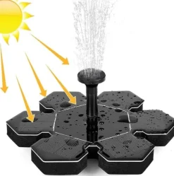 Lollanda Solar Powered Fountain Pump med 7 Dyser - Flydende Solar Fountain Pump, til have, pool og fuglebad