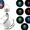 Lollanda Solar Powered Wind Chime Lampe, Wind Chime med RGB, Wind Chime med Solar PV LED, IP65, Wind Chime Haven Dekoration Udendørs Belysning