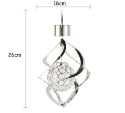 Lollanda Solar Powered Wind Chime Lampe, Wind Chime med RGB, Wind Chime med Solar PV LED, IP65, Wind Chime Haven Dekoration Udendørs Belysning