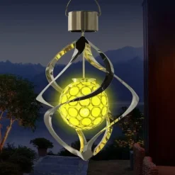 Lollanda Solar Powered Wind Chime Lampe, Wind Chime med RGB, Wind Chime med Solar PV LED, IP65, Wind Chime Haven Dekoration Udendørs Belysning