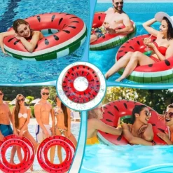 Lollanda Svømmeringe til Voksne, Oppustelig Ring, Gummiring til Svømning, Svømmebalje til Pool