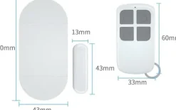 Lollanda Wireless til dør- og vinduesalarm – 130 dB alarm, 2 fjernbetjeninger, nem installation, hjemmealarmsystem