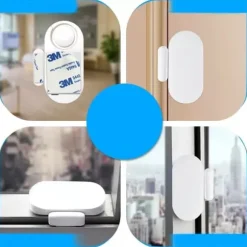 Lollanda Wireless til dør- og vinduesalarm – 130 dB alarm, 2 fjernbetjeninger, nem installation, hjemmealarmsystem