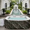 Luksusjacuzzi – Ø180 cm – 799L – 120 dyser – Varmer op til 40°C – Frostbeskyttelse – Isolerende overtræk – Indendørs og udendørs boblebad – 4 personer | CDON