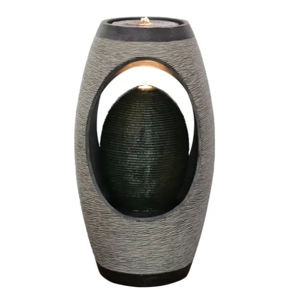 Lykke Springvand Cascade med LED-lys
