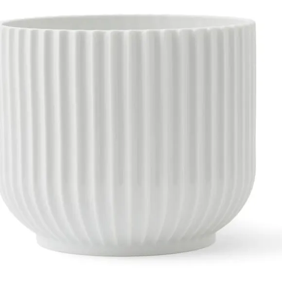 Lyngby Flower Pot White, H 13cm - Lyngby Porcelæn