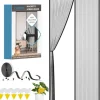 Magnetisk myggenet til døre uden boring mod insekter 90 x 210 cm