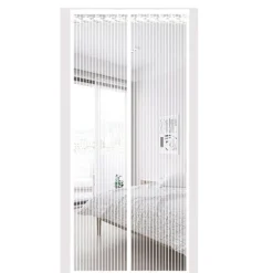 Magnetisk skærmdør med 9 par magneter, hvid, 95 cm x 200 cm