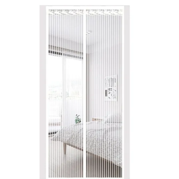 Magnetisk skærmdør med 9 par magneter, hvid, 95 cm x 200 cm