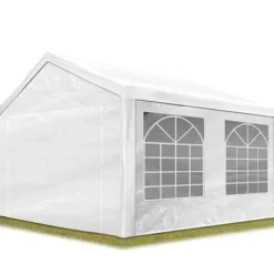 Markise-havetelt 3x4 m havepavillon PE 350 N presenning 100% vandtæt hvid