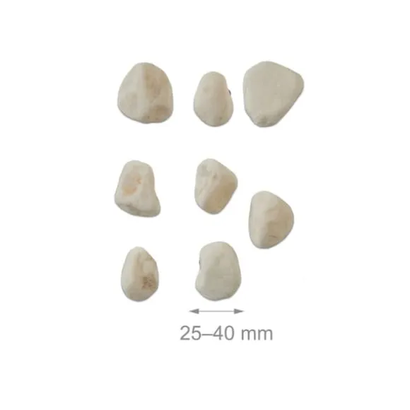 Marmorsten, 2,5x4 cm, Hvid