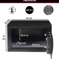 MASTER LOCK Säker med programmerbar elektronisk kombination - Svart och metallgrå