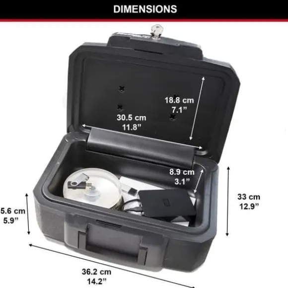 MASTER LOCK Säkerhetsfodral / Safe - Brandsäker och vattentät - Format S - 4,9L