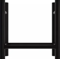Medya Round Metal Firewood Rack Stand, Black - 30x60x60 cm