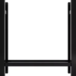 Medya Square Firewood Rack, Black Metal, 30x80x80 cm