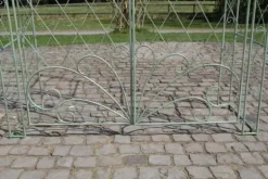 Melissa Antique Green Metal Rose Arch with Double Gates - 220cm Height, 120cm Width