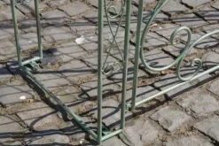 Melissa Antique Green Metal Rose Arch with Double Gates - 220cm Height, 120cm Width