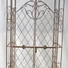 Melissa Metal Rose Arch with Gate - White, Climbing Plant Support, Garden Decor, 220x120x40cm