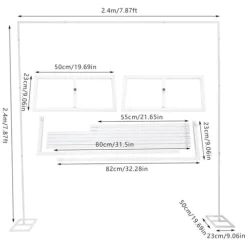 Metal bryllupsbue, baggrundsstativ, hvid, str. M, til have, fotostudie og fødselsdagsfester