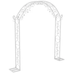 Metal Bryllupsbue, Elegant Design, Solid Konstruktion,XXL, Mælkehvid