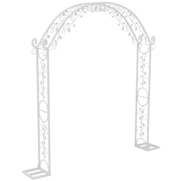 Metal Bryllupsbue, Elegant Design, Solid Konstruktion,XXL, Mælkehvid