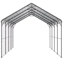 Metal Carport 12' x 20', Heavy Duty Udendørs Garage, Robust, Velegnet til både, Beskyttelse mod vejr og UV-stråler