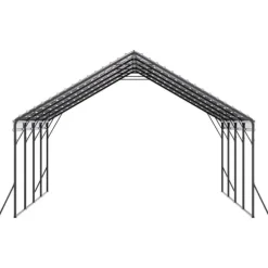 Metal Carport 20x20 fod, Udendørs Bilgarage, Kraftig og Vejrbestandig
