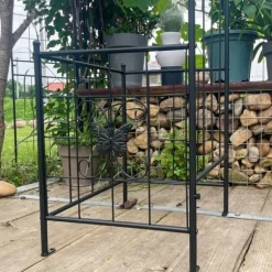 Metal havebue til klatreplanter, holdbar sort bue til roser og vinstokke, perfekt til bryllup, fest og have 7,15 fod