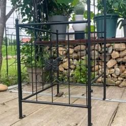 Metal havebue til klatreplanter, holdbar sort bue til roser og vinstokke, perfekt til bryllup, fest og have 7,15 fod