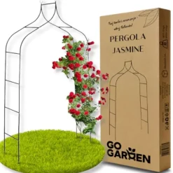 Metal havepergola til blomster, roser, klatreplanter, støtte, bue, ankre, have
