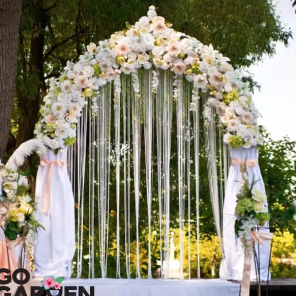 Metal havepergola til blomster, roser, klatreplanter, støtte, bue, ankre, have