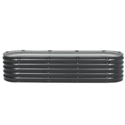 Metal Hævet Haveseng, 6,56x1,96x1,4 Fod, Galvaniseret Plantekasse, Mørkegrå, Holdbar, Vejrbestandig, Ideel til Haveindretning