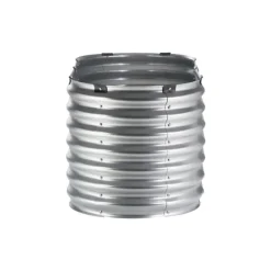Metal Hævet Haveseng, 4x2x2 Fod, Galvaniseret Plantekasse, Holdbar, Velegnet til Udendørs Brug, Sølvfinish
