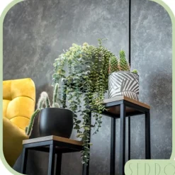 Metal stående blomsterstativ til blomster og planter, 3-etagers hylde, loft 68